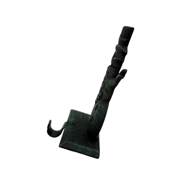 Snowman STOCKING HOLDER Rustic Cast Iron Christmas Decor - Picture 10 of 11